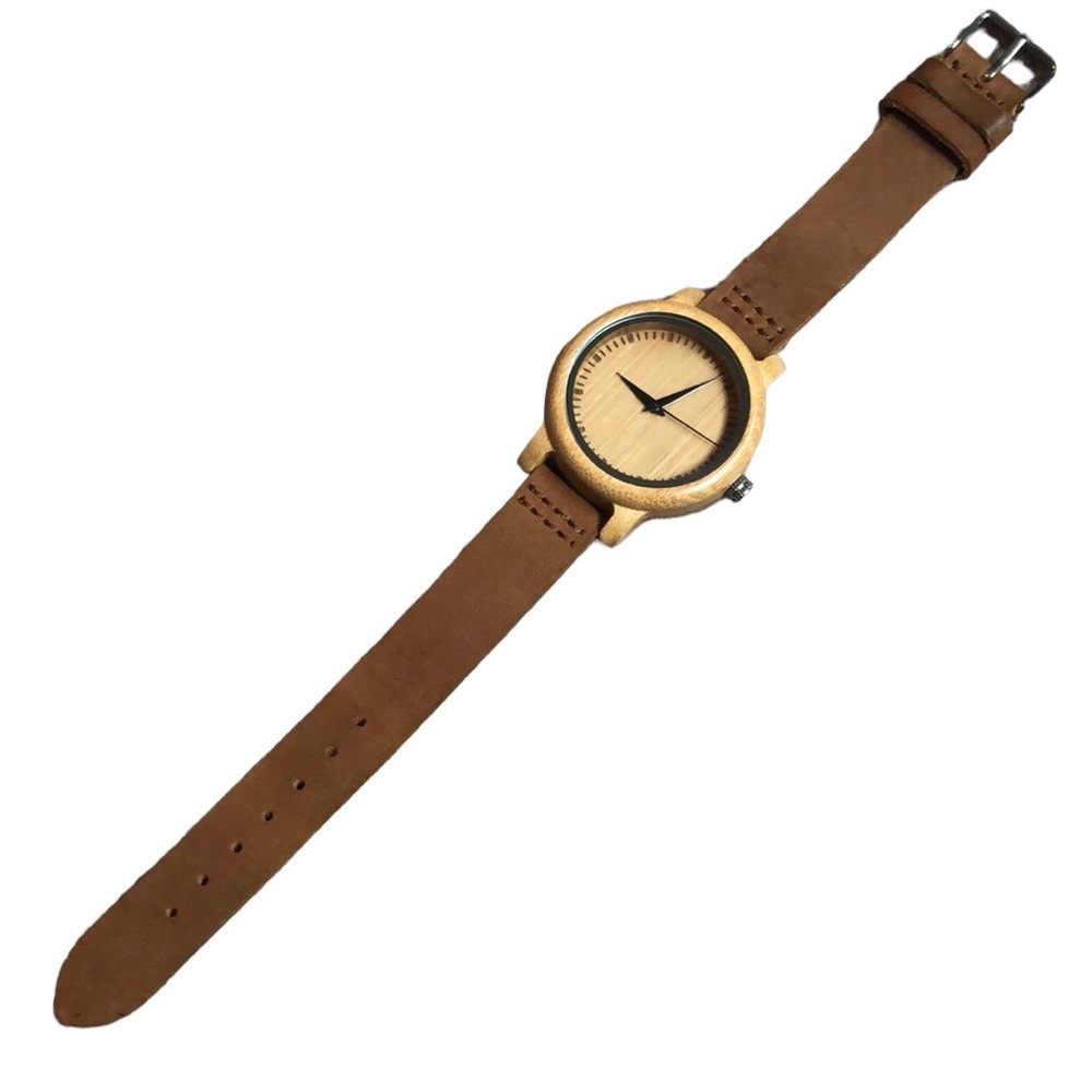 Bamboo & Leather Watch